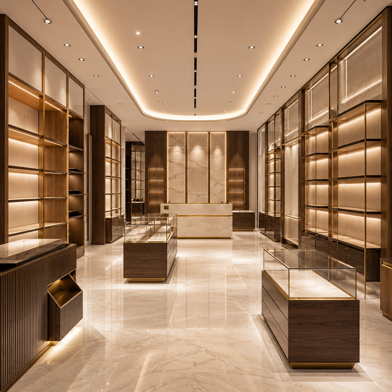 Retail store fit-out with aluminium glazing